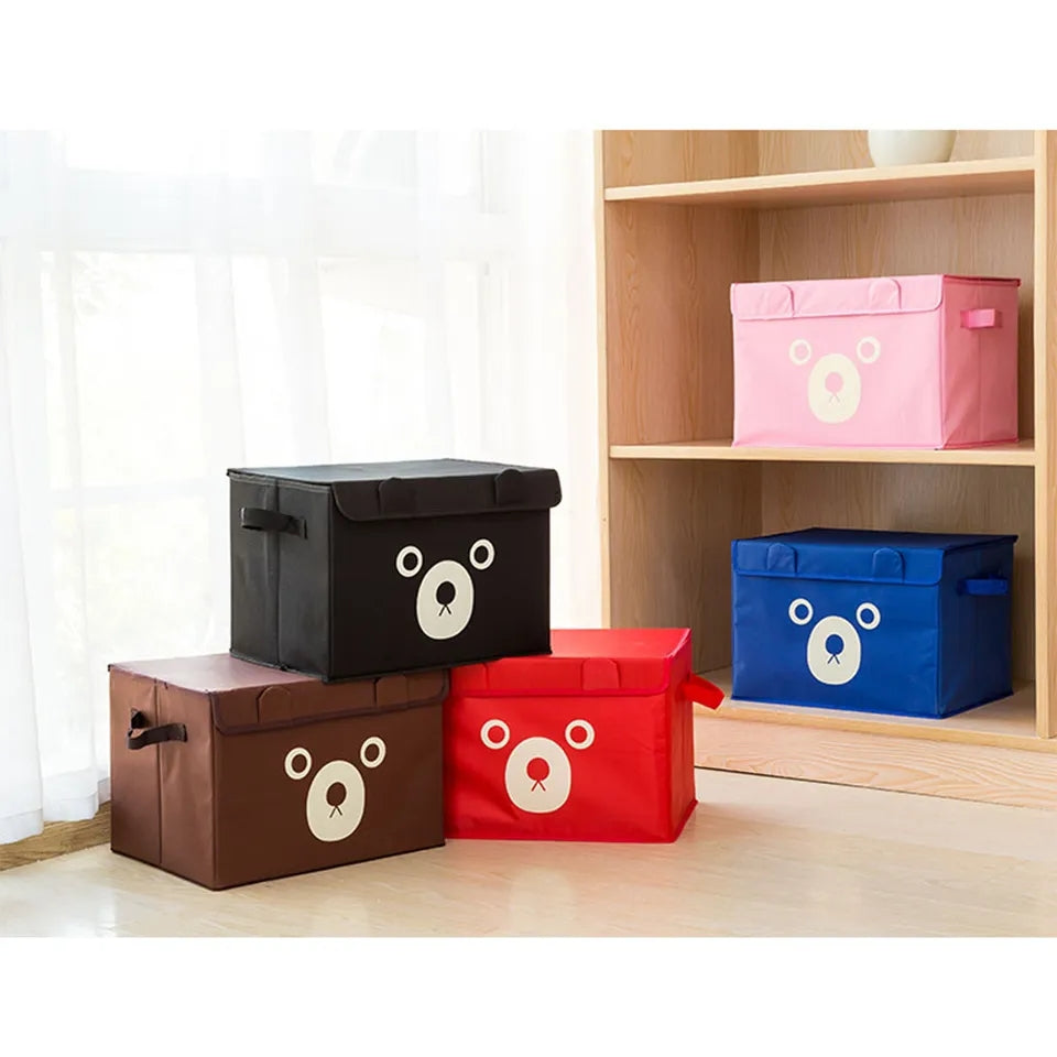 BEAR FACE PRINTED STORAGE BOX