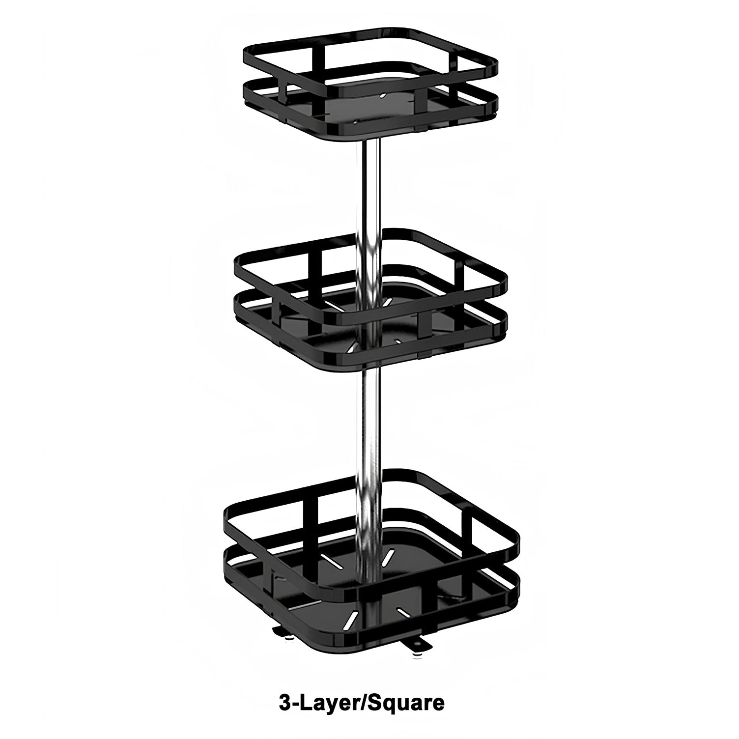 360° Rotatable Metal Storage Organizer by MATRIX 3 Layer Square