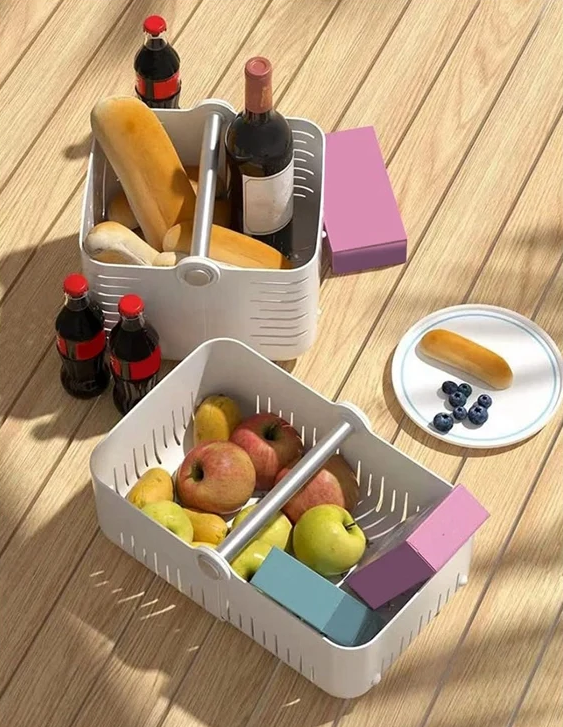 PLASTIC STORAGE BOX WITH HANDLE FOR TOILETRIES & KITCHEN