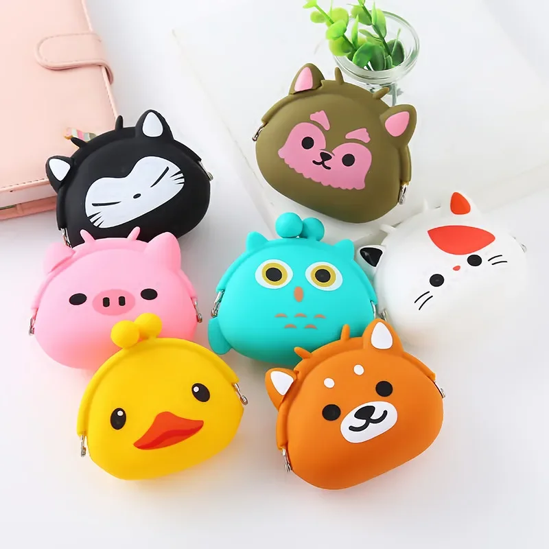 FASHION COIN PURSE CUTE MINI CARTOON SILICONE CLUTCH BAG