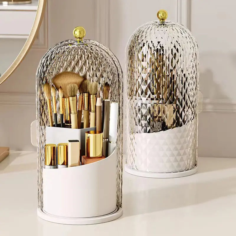 LUXOR ROTATING MAKEUP BRUSH HOLDER - DIAMOND CAGE