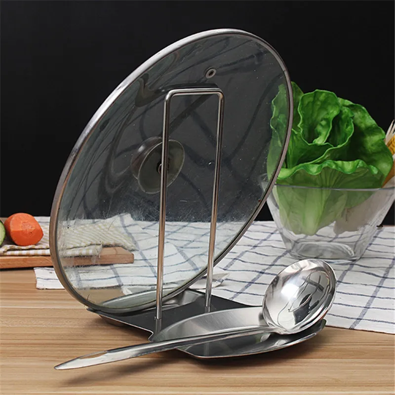 STAINLESS STEEL POT LID RACK SPOON HOLDER