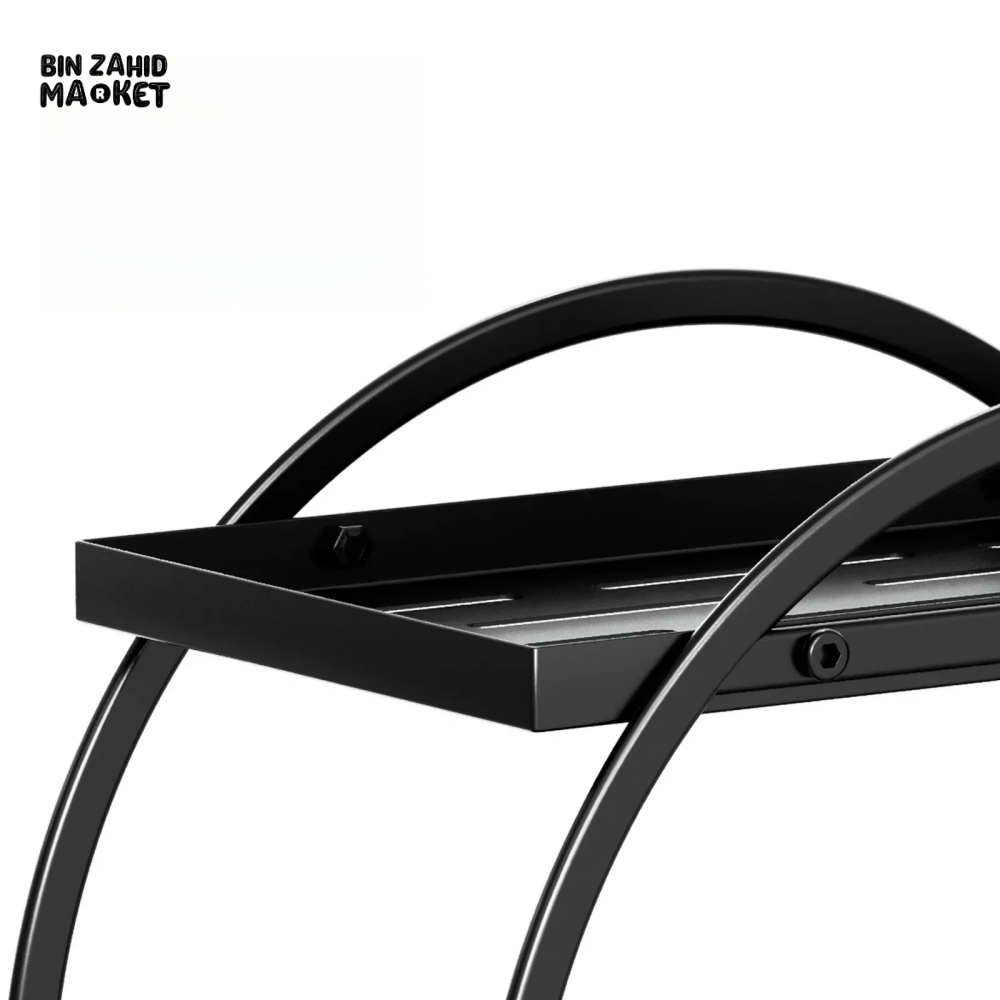 LIGHT LUXURY BATHROOM SHELF RACK COSMETICS ORGANIZER FOR DRESSING TABLE - CIRCLE SHAPE