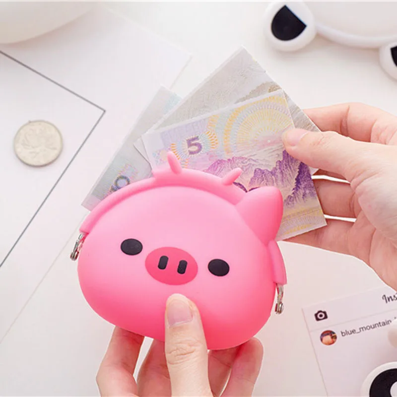 FASHION COIN PURSE CUTE MINI CARTOON SILICONE CLUTCH BAG