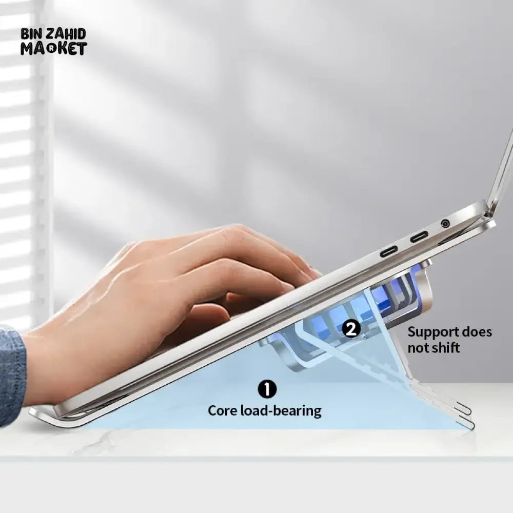 LAPTOP STAND WITH COOLING FAN ALUMINUM ALLOY BRACKET FOR GAMING LAPTOPS