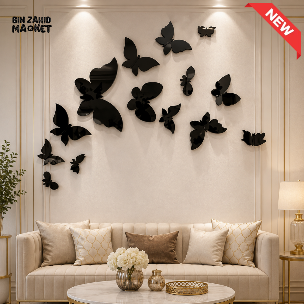 3D BUTTERFLY WALL DECOR SET