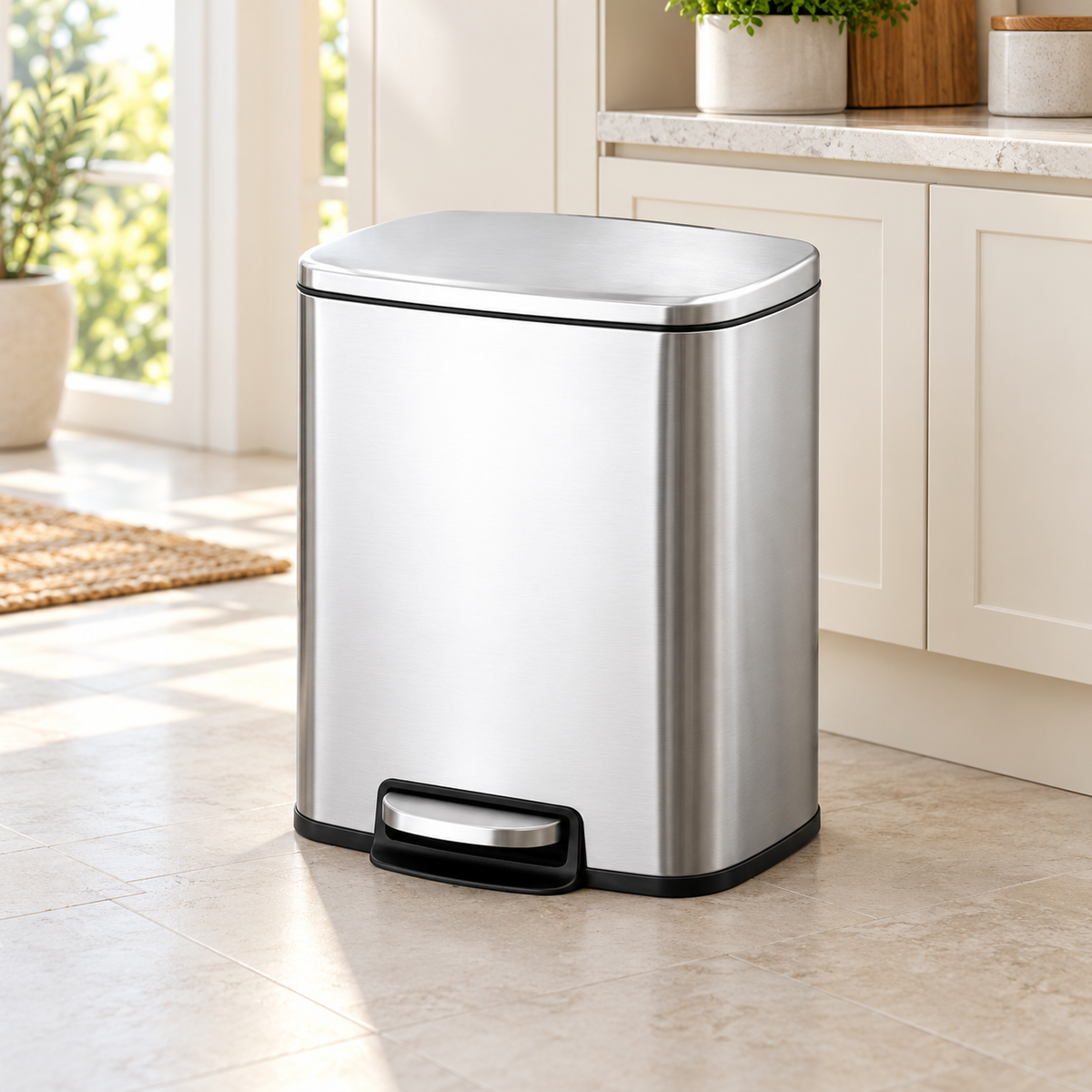 Danny Home Rectangular Pedal Trash Bin