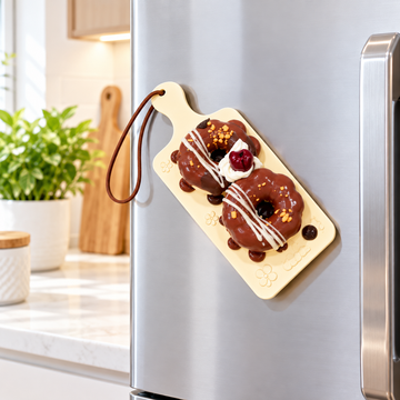 Chocolate Donut Dessert Design Fridge Magnet