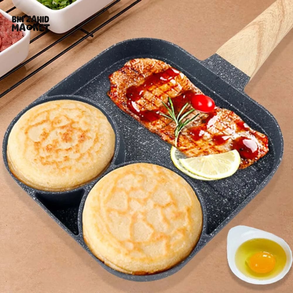 3IN1 MARBLE COATED FRYING PAN WITH GRILL