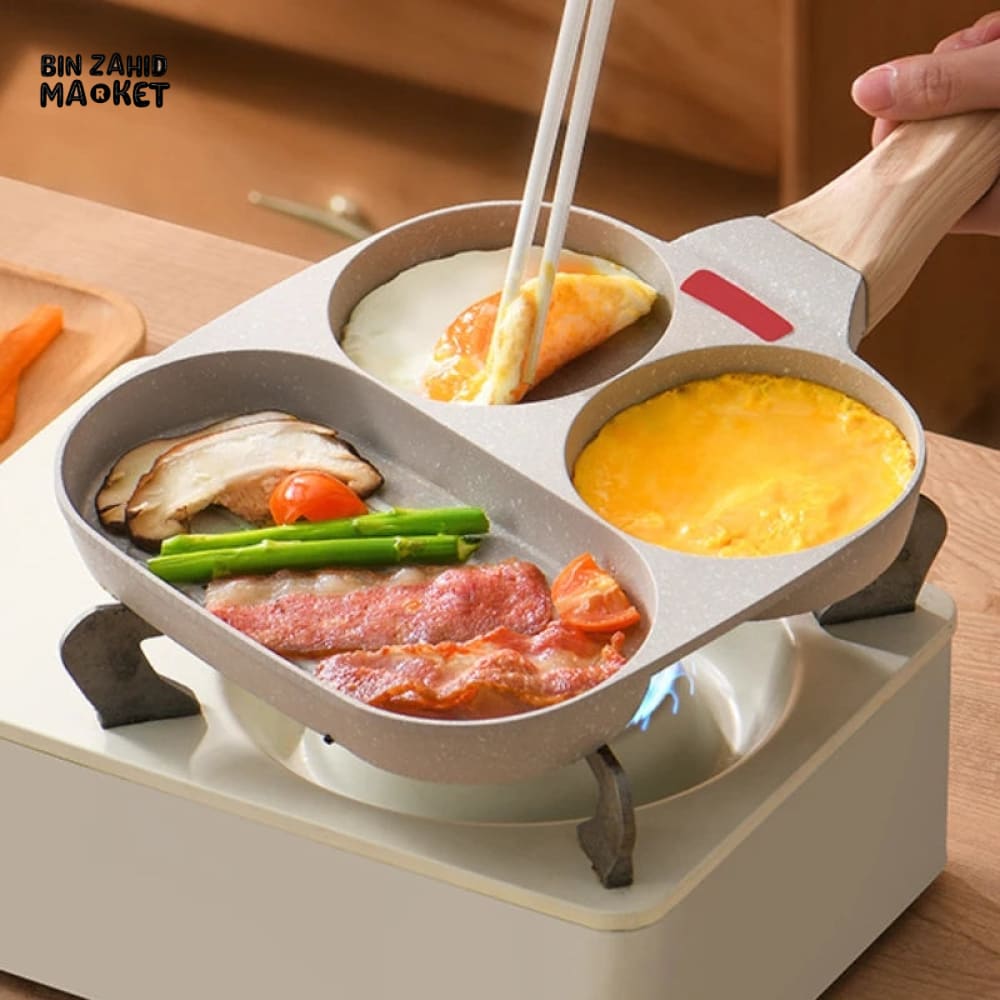 3IN1 MARBLE COATED FRYING PAN WITH GRILL
