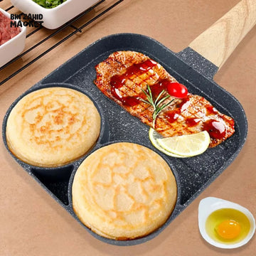 3IN1 MARBLE COATED FRYING PAN WITH GRILL