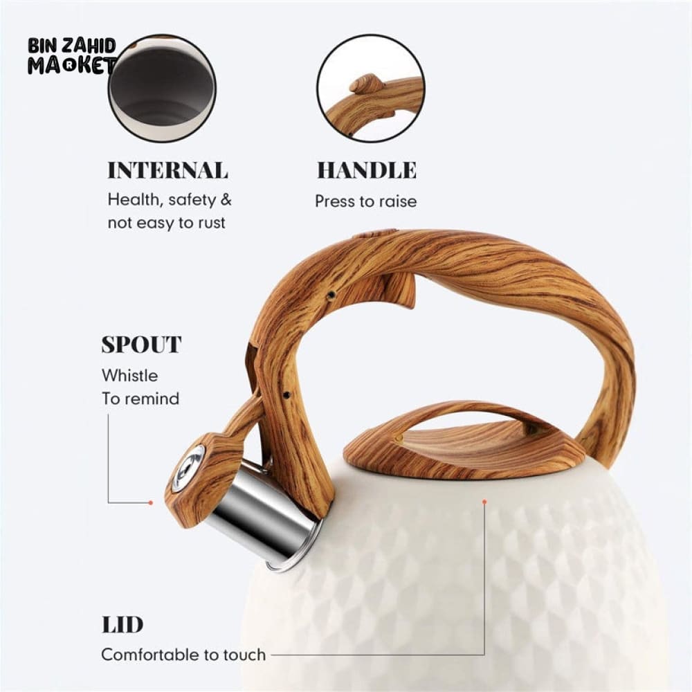 3L STAINLESS STEEL WHISTLE KETTLE FOR GAS & INDUCTION COOKERS