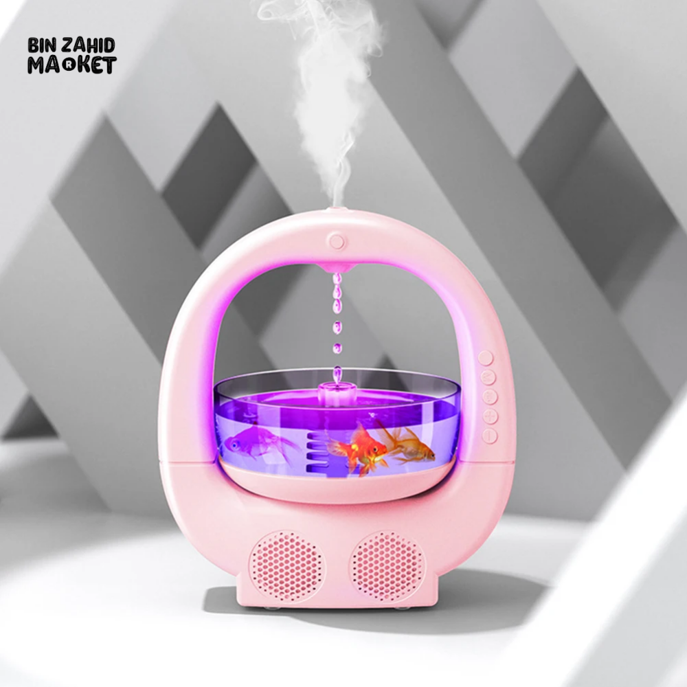4 IN 1 ANTI-GRAVITY AROMA DIFFUSER & COOL MIST HUMIDIFIER BLUETOOTH SPEAKER FOR HOME OFFICE & BEDROOM