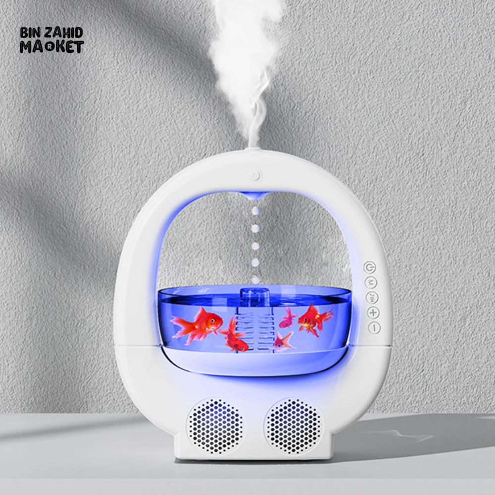 4 IN 1 ANTI-GRAVITY AROMA DIFFUSER & COOL MIST HUMIDIFIER BLUETOOTH SPEAKER FOR HOME OFFICE & BEDROOM