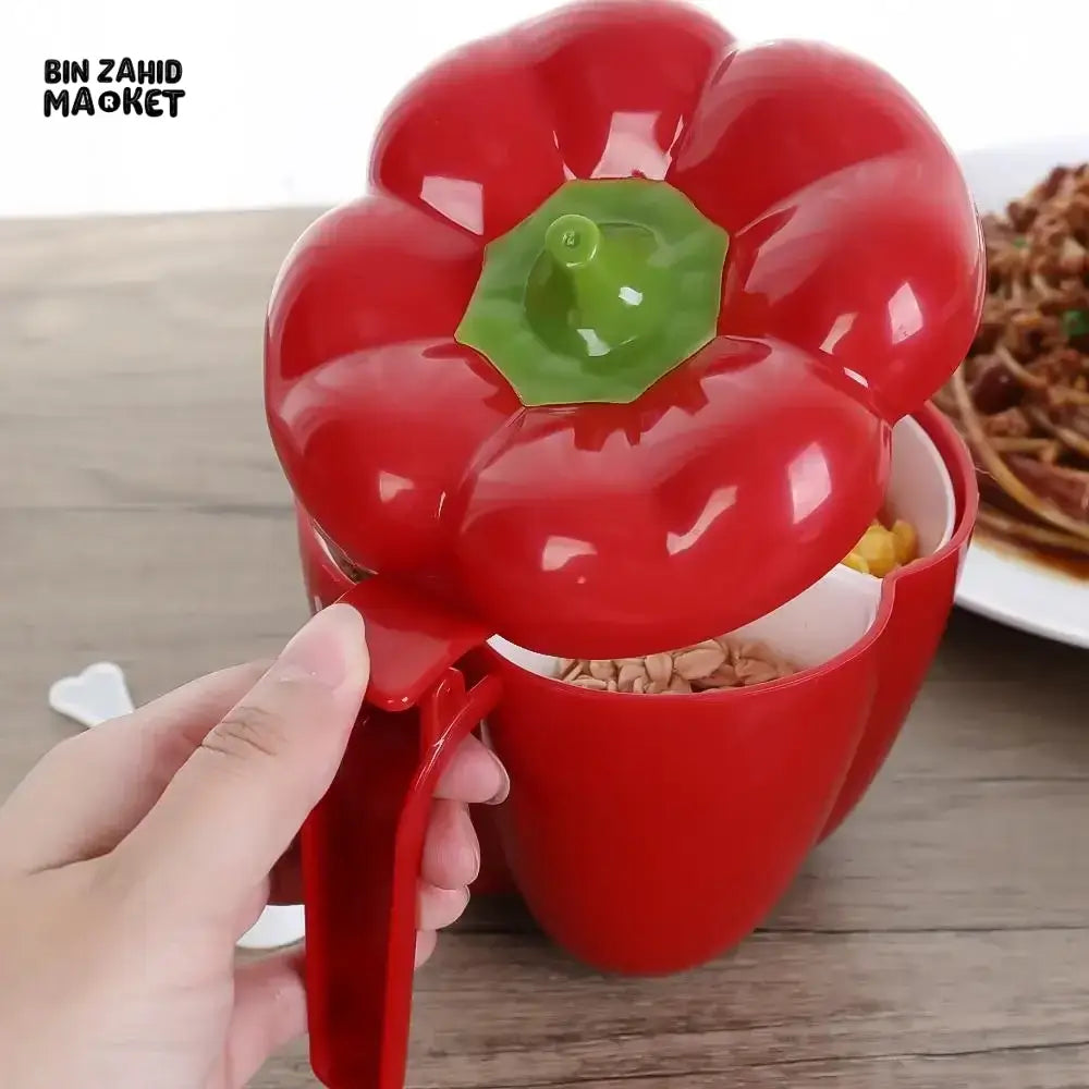 4-IN-1 PLASTIC CREATIVE SPICE JAR CONTAINER WITH SPOON – CHILI SHAPE GRILL SPICES SPICE RACK FOR HOME & KITCHEN ACCESSORIES