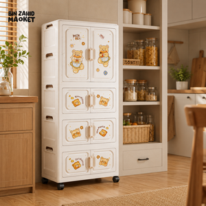 4-LAYER BABY STORAGE WARDROBE WITH DRAWERS & WHEELS - DM-1