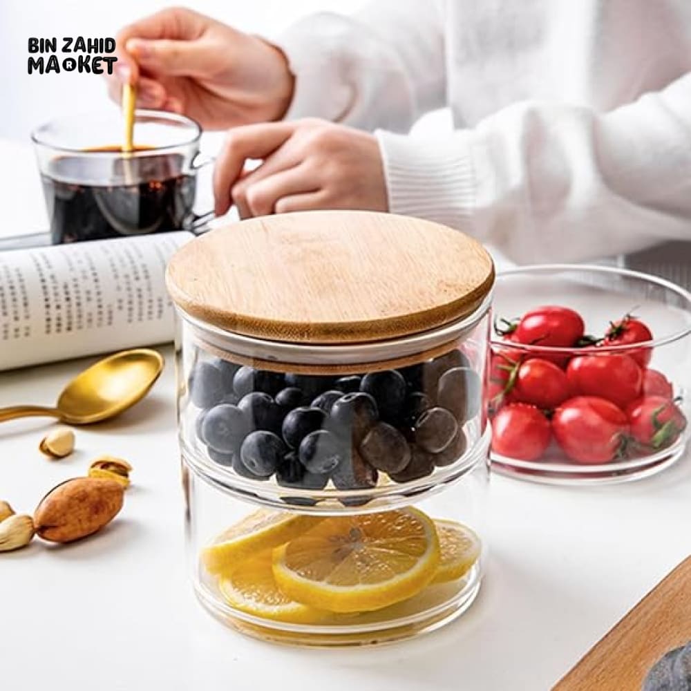 4 Layer Glass Food Container
