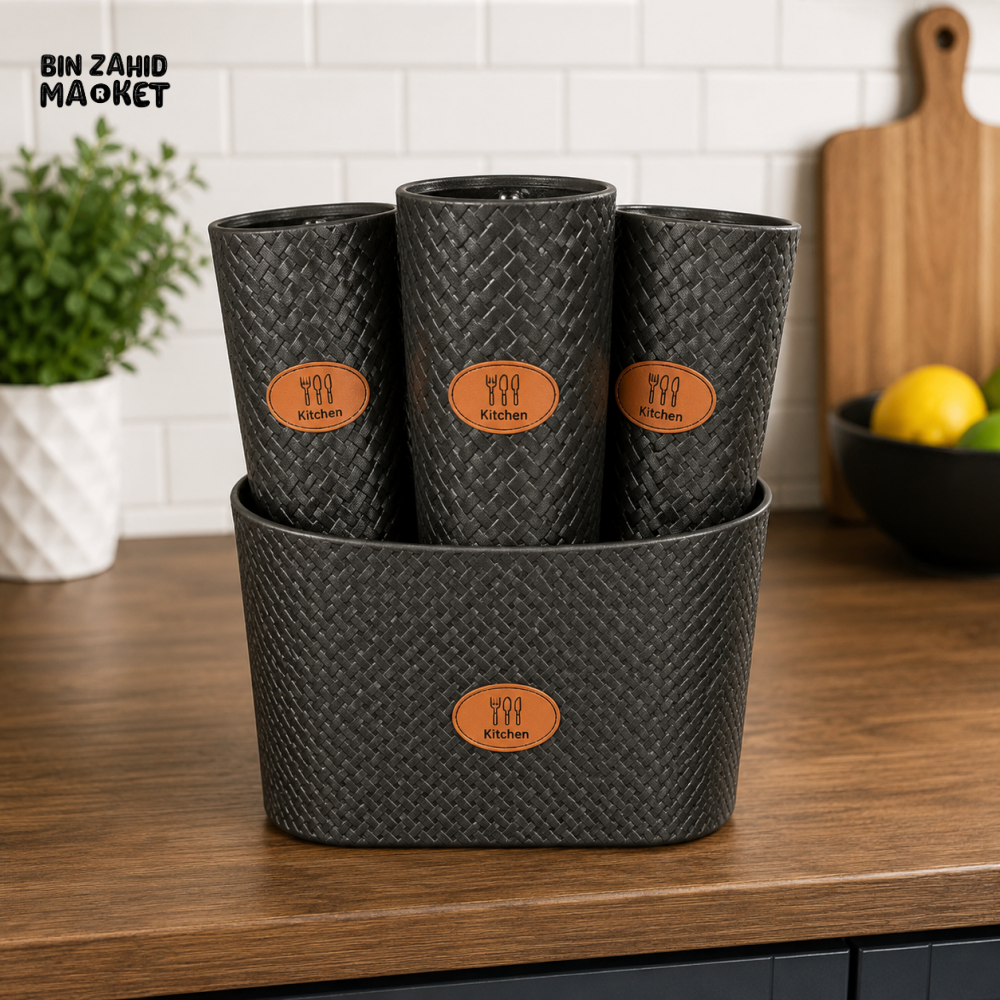 4-PIECE KITCHEN UTENSIL HOLDER SET - Utensil Holders