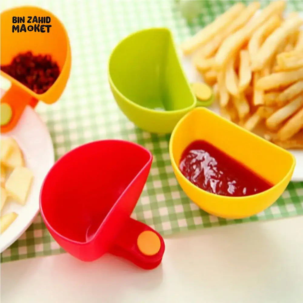 4 PIECES SEASONING BOWL DIP CLIP SET – MULTIPURPOSE SAUCE CONTAINERS