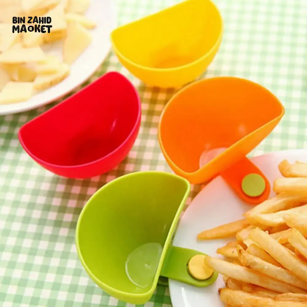4 PIECES SEASONING BOWL DIP CLIP SET – MULTIPURPOSE SAUCE CONTAINERS