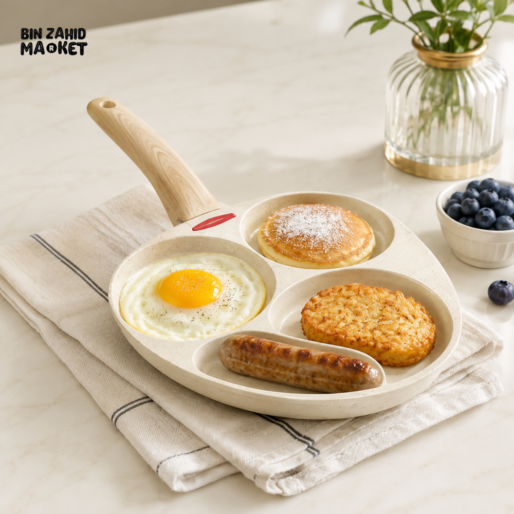 4 SECTION DIVIDED BREAKFAST FRYING PAN