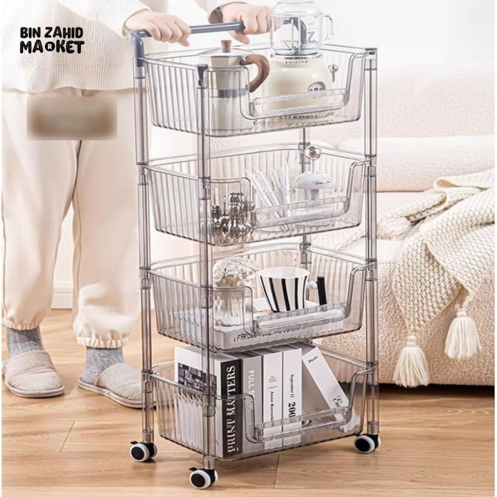 4 TIER LUXURY STORAGE CART FOR KITCHEN & BATHROOM