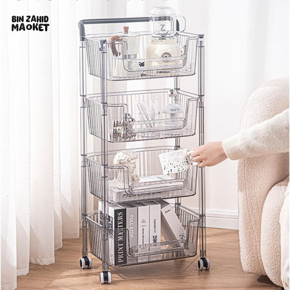 4 TIER LUXURY STORAGE CART FOR KITCHEN & BATHROOM