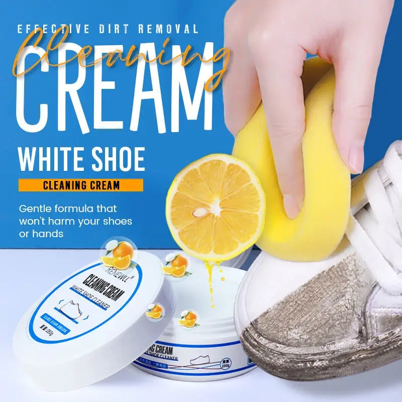 SHOE CLEANING CREAM WITH SPONGE