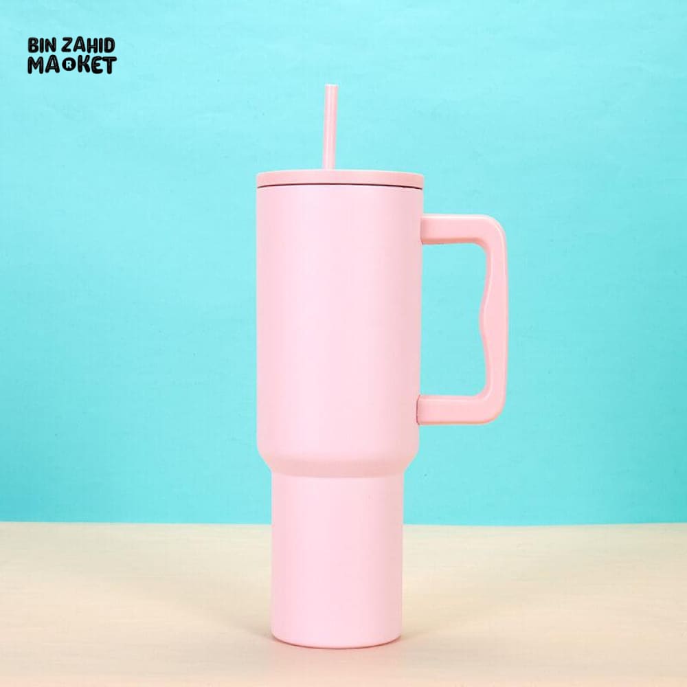 40OZ INSULATED STAINLESS STEEL TUMBLER - LIGHT PINK