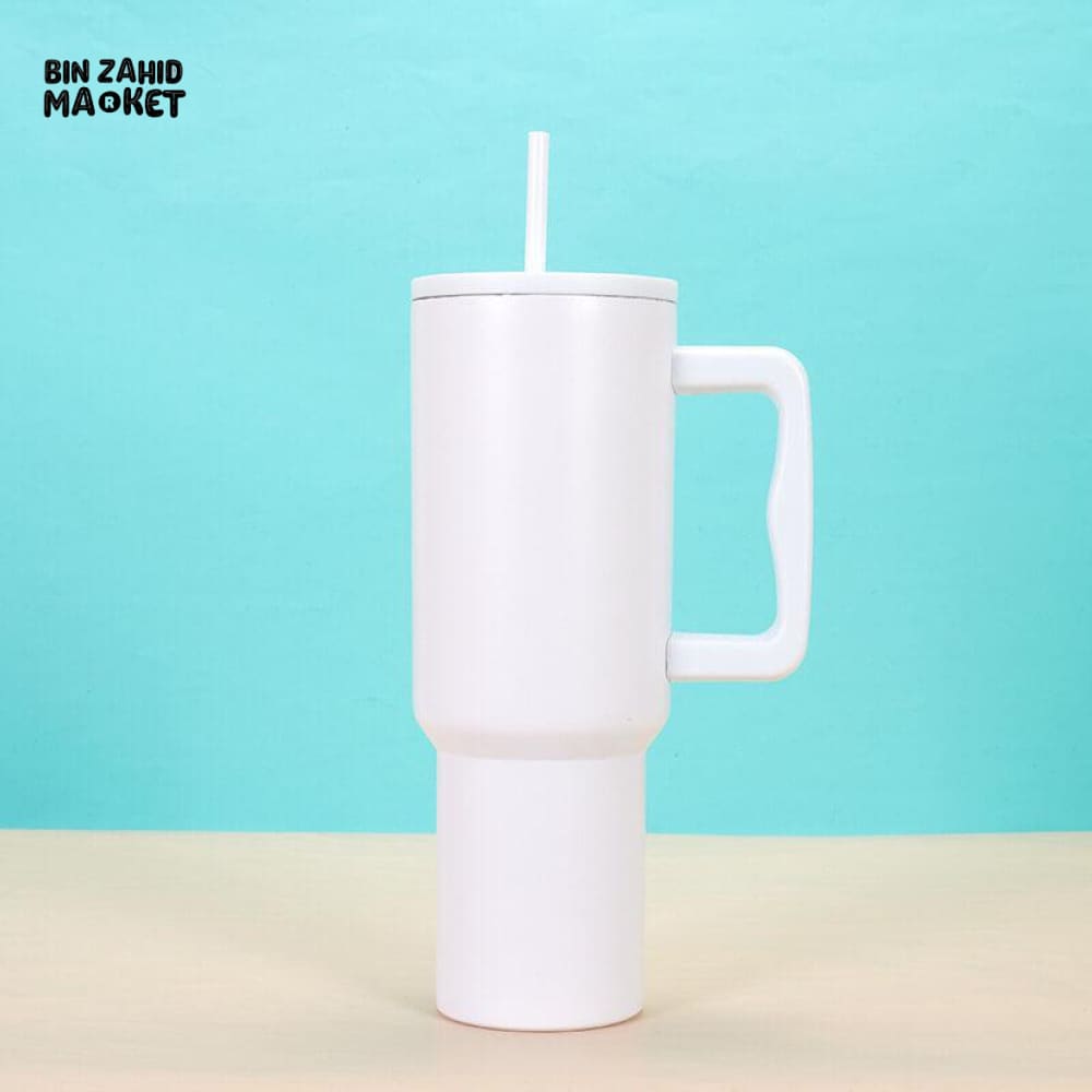 40OZ INSULATED STAINLESS STEEL TUMBLER - WHITE
