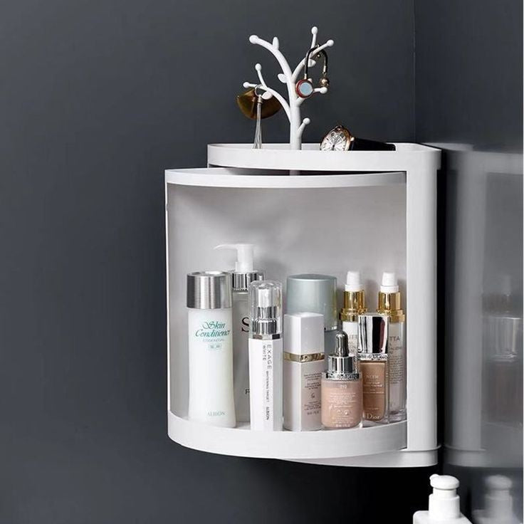 WALL MOUNTED CORNER ROTATING SHELF