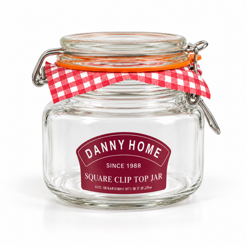 Danny Home Clip-Top Glass Storage Jar - 525 ml