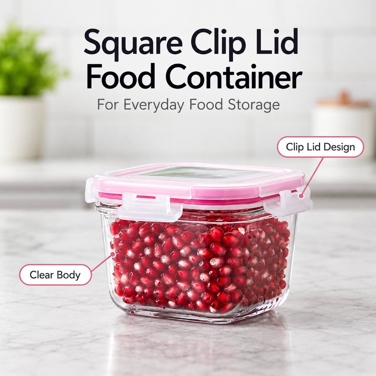 Limon Square Clip Lid Food Container