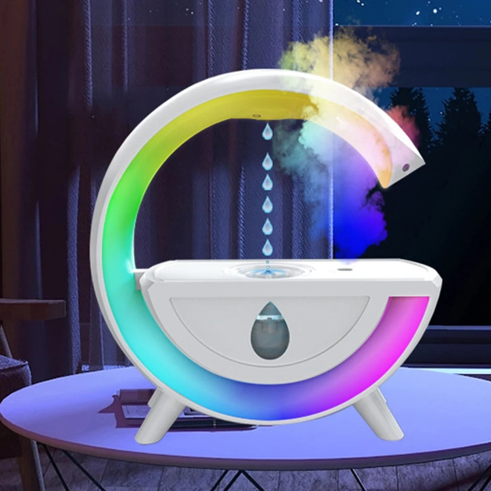 WATER DROPLET AIR HUMIDIFIER WITH LAMP