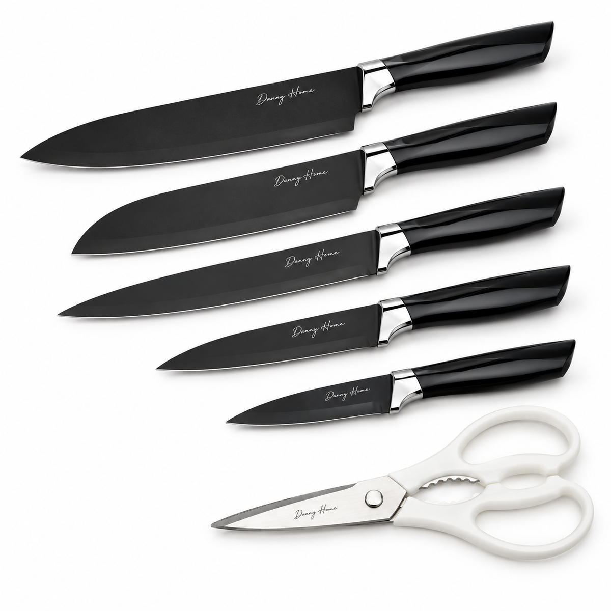 Danny Home Kitchen Knife And Scissors Set - 6 Pieces