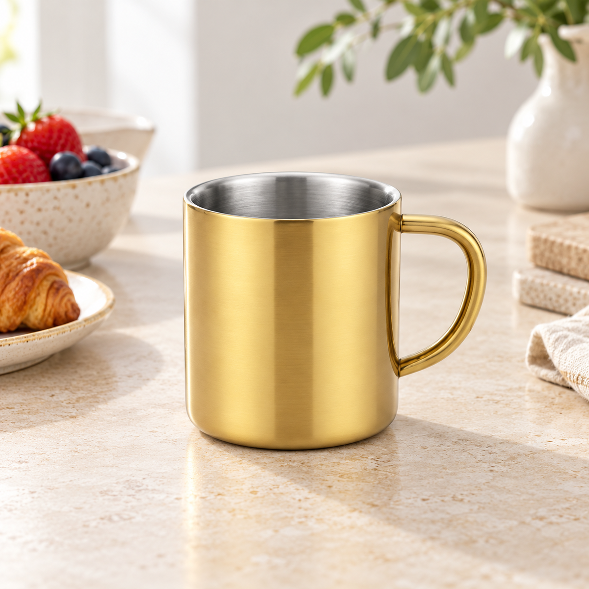 Danny Home Gold-Tone Mug - 300ml