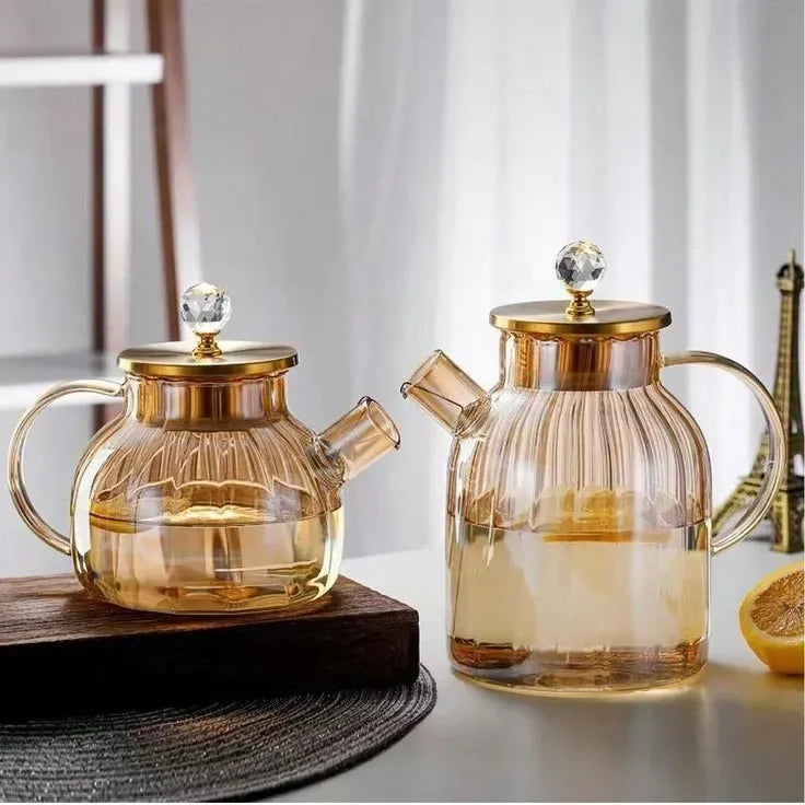 BOROSILICATE GLASS COOKING TEA POT