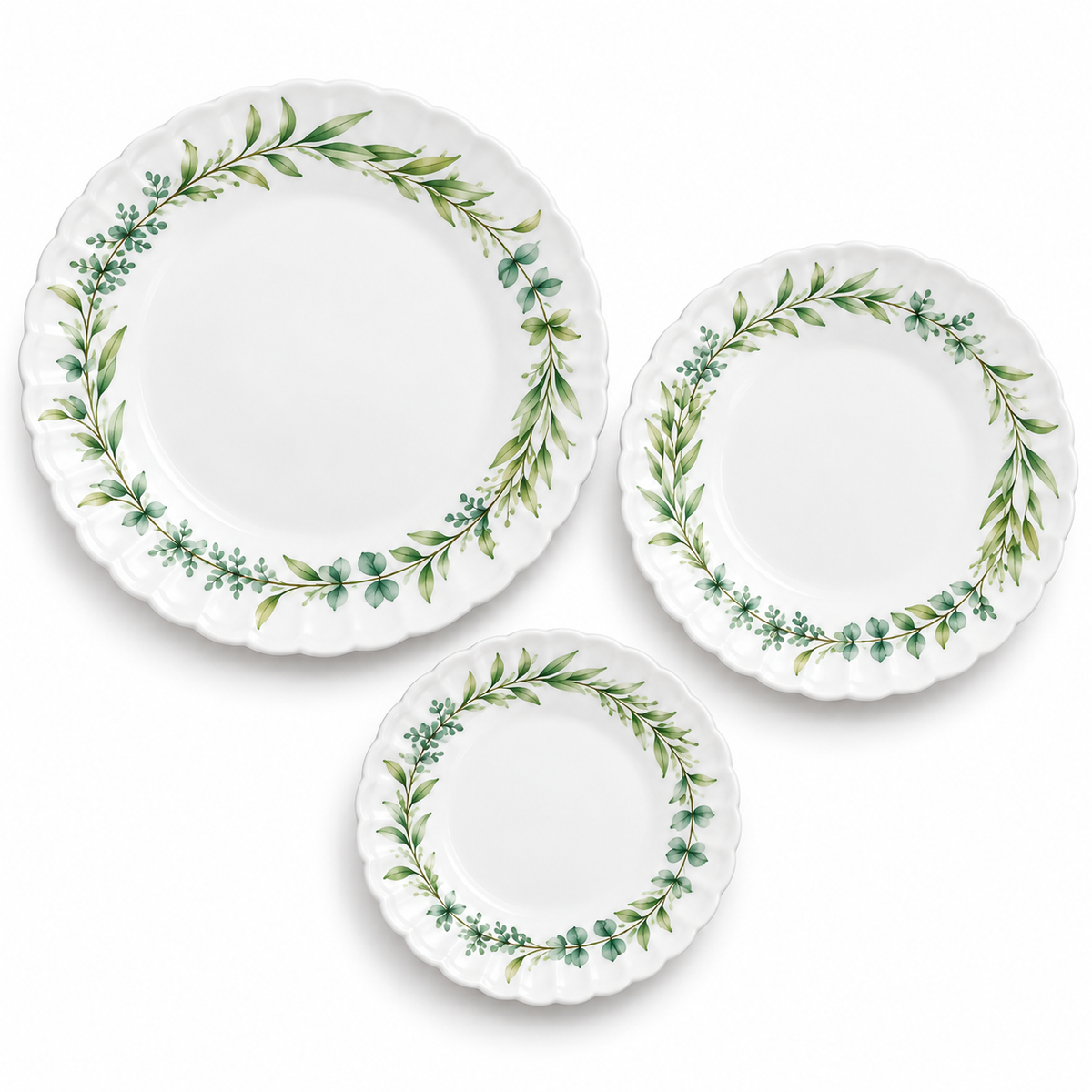 Danny Home Leaf Print Dinner Set - 18 Pieces