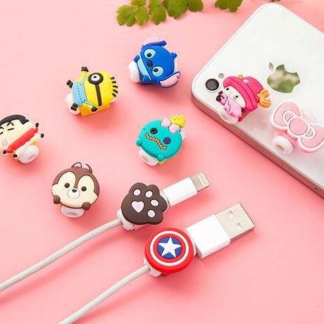 5 PIECES EMOJIS CABLE PROTECTORS