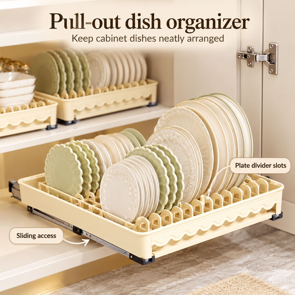 Pull-Out Dish Organizer
