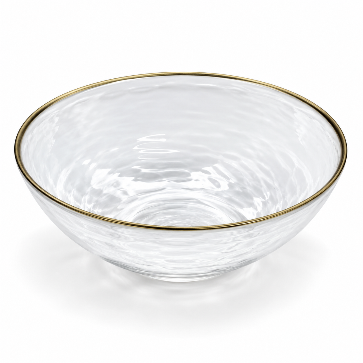 Danny Home Textured Gold Rim Bowl - 9 Inches