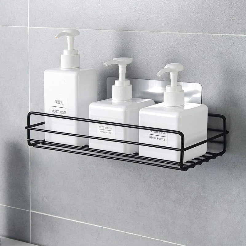 WASHROOM METAL STAND - RECTANGLE Black