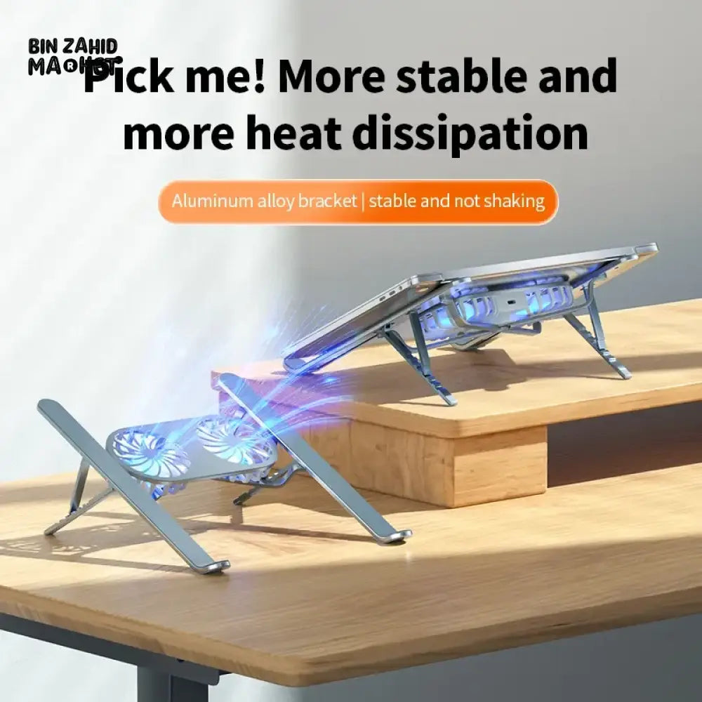 LAPTOP STAND WITH COOLING FAN ALUMINUM ALLOY BRACKET FOR GAMING LAPTOPS