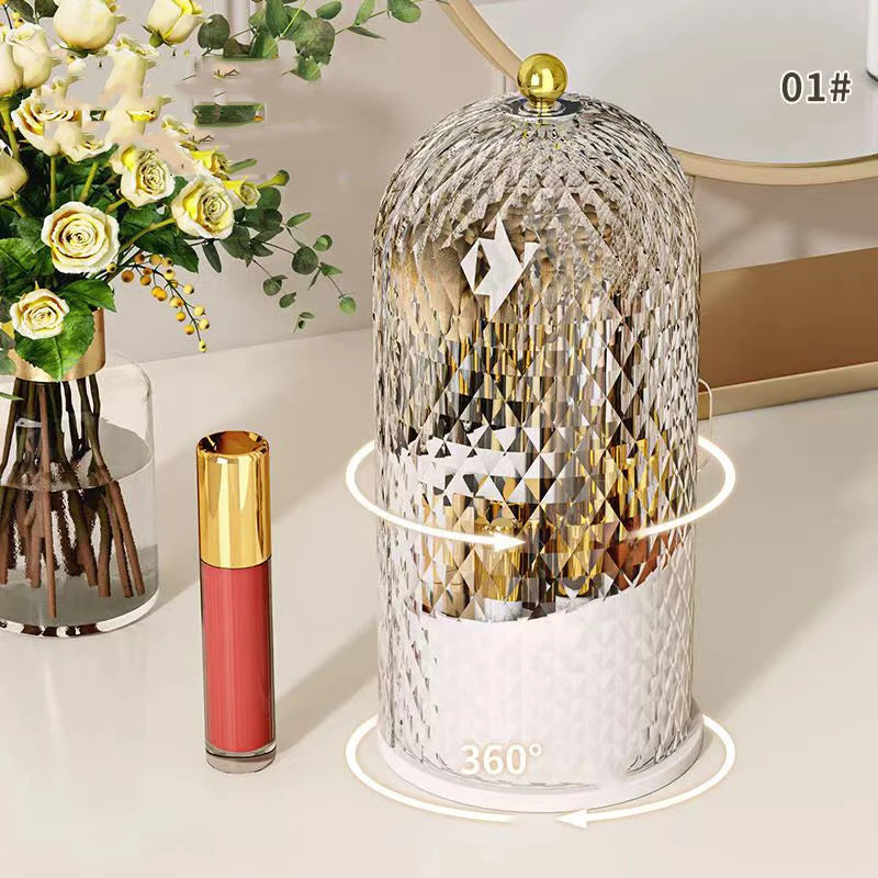 LUXOR ROTATING MAKEUP BRUSH HOLDER - DIAMOND CAGE