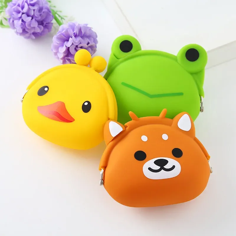 FASHION COIN PURSE CUTE MINI CARTOON SILICONE CLUTCH BAG