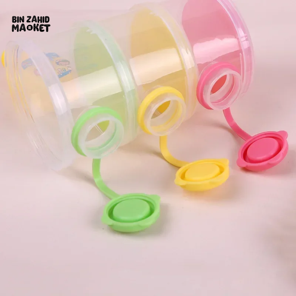 3-LAYER 360ML BPA-FREE BABY MILK POWDER BOX SIDE OPEN FOOD STORAGE CONTAINER