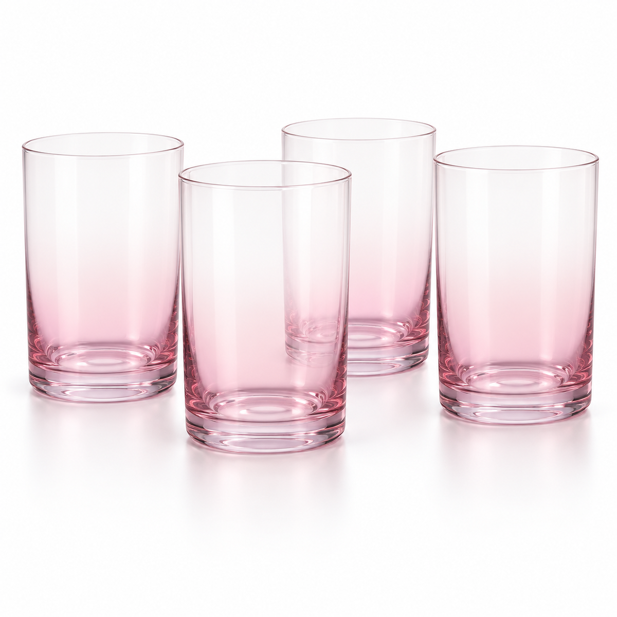Danny Home 4 Piece Blush Drinking Glass Set - 410 ml