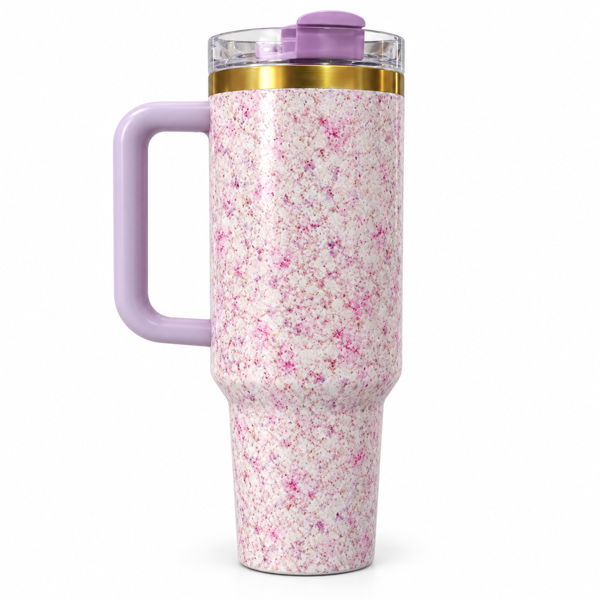 Marble Print Handle Tumbler