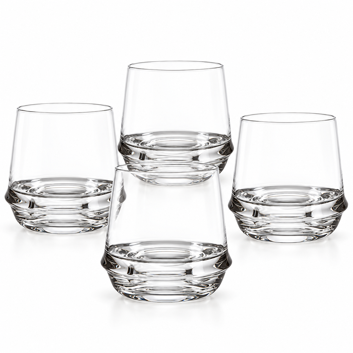 Danny Home 4 Piece Faceted Tumbler Set - 385 ml