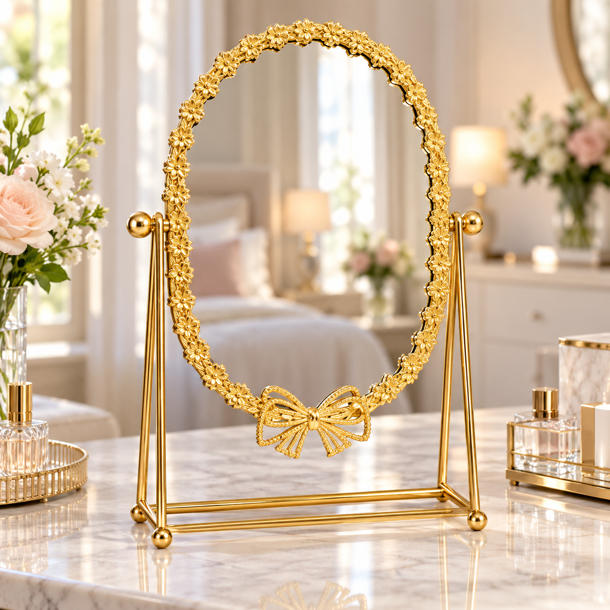 Floral Bow Mirror